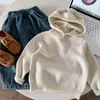 Suéter de Punto con Capucha Bangcheng para Niños 2026 Nueva Llegada de Invierno para Bebé Niño de Dos Botones con Media Cremallera Suave y Esponjoso