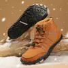 Zapatos de hombre para exteriores transfronterizos, cálidos, forrados de felpa y engrosados, botas de nieve, unisex, duraderos, antideslizantes, zapatos de algodón casuales de invierno para hombres