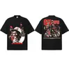 No. 23 Hombre Volador Estrella de Baloncesto Estampado Retro Americano Camiseta de Manga Corta Holgada Peso Pesado Hombro Caído Unisex Comercio Exterior Transfronterizo Moderno
