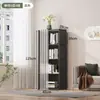 Estante simples para uso doméstico, estante infantil de vários andares de piso, armário de grade combinável livremente, estante de livros para quarto, suporte de leitura à prova de poeira