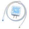 Modelo de Ola de Tres Capas Adecuado para Cubierta Protectora del Cargador Apple de 20W Set de Carga Rápida de 18W Cubierta del Cargador Clip para Cable Corazón Azul