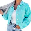 23 primavera e verão novo Amazon transfronteiriço Europa e Estados Unidos comércio exterior casual moda casaco jeans com furos e franjas feminino 3251