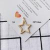 Accesorios de joyería DIY al por mayor, pendientes colgantes individuales de aleación simple con forma de estrella de perla y diamante, material para pendientes, accesorios colgantes