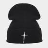 Gorro de lana con bordado cruzado de la marca Ins, ideal para otoño e invierno, para actividades al aire libre, para hombre y mujer.