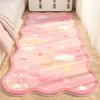 Alfombra Rosa para Mesita de Noche Manta para Mesita de Noche de Dormitorio Habitación de Niñas Niños Almohadillas Gruesas para Pies Imitación Cachemira Antideslizante para Suelo de Mesita de Noche