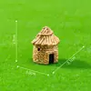 Adornos de micropaisaje de musgo, 6 casas de paja, resina, casa pequeña, manualidades creativas, estilo Zakka
