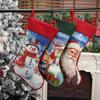 Adornos navideños transfronterizos con dibujos creativos, medias navideñas, decoración para chimenea, bolsas de regalo, adornos colgantes navideños.