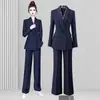 Traje Profesional para Mujer en Primavera y Otoño, Traje de Pantalón Ancho de Alta Gama, Elegante, Ropa de Trabajo para el Lugar de Trabajo, Ropa de Trabajo Formal
