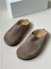 Zapatos Birkenstock para mujer de cuero súper suave, nuevos 2026 casuales de punta cerrada sin cordones antideslizantes de cuero genuino sandalias tipo mula