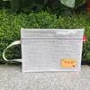 Pasta grossa transparente gradeada com zíper por assunto bolsa para guardar provas A4 estudante à prova d'água documento