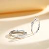 Anillos de Pareja Corazón a Corazón Modelo Nuevo 2025 para Hombres y Mujeres, Anillos Abiertos Sencillos con Forma de Corazón Japoneses y Coreanos de Nicho