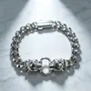 Pulsera de plata de ley S925, cadena cubana de estilo geométrico, simple y elegante, pulsera versátil, joyería de diseño de nicho, regalo al por mayor