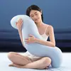 Almohada para Dormir de Lado con Piernas Dobladas, Almohada de Vaina de Guisante, Almohada para Dormir Relajado, Almohada Multifuncional de Soporte Lumbar Individual, Núcleo de Almohada de Maternidad, Almohada de Maternidad