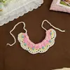 Conjunto tejido popular transfronterizo para gato mascota, sombrero, disfraz de fiesta para perro, decoración de primer cumpleaños para cachorro, babero