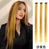 Postizo de Clip para Oreja de un Solo Color para Mujer, Extensión de Cabello Larga Recta de una Pieza, Fibra de Alta Temperatura, Postizo Invisible Colorido