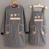 Bata de Trabajo Anti-Manchas y Resistente al Desgaste para el Hogar, Manga Larga de Algodón, Delantal para Mujer, Cocina, Transpirable, Shihai