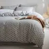 2026 modelo nuevo de algodón puro teñido en hilo con textura jacquard, funda de edredón 100% algodón, sábana, sábana ajustable, juego de cama de cuatro piezas