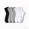 Calcetines Deportivos Casuales de Color Sólido para Otoño e Invierno, Simples y Versátiles, Calcetines de Media Pantorrilla Negros, Blancos y Grises, Anti-Olor, Absorbentes de Sudor, Transpirables para Hombre