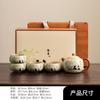 Juego de Té Kung Fu Color Beige Kilno Ru con Bandeja Seca para Té de Burbujas, Una Tetera y Cuatro Tazas, Tetera Doméstica de Alta Gama, Juego Pequeño Antiescaldado