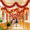 Decoraciones para el Festival de Medio Otoño, decoraciones para el Día Nacional, linternas, guirnaldas brillantes, banderas y decoraciones colgantes para entornos de eventos escolares, centros comerciales y tiendas