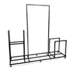 Suporte de Chão Tipo Push-Pull para Placa de KT e Arte em Ferro com Rodas para Decoração de Fundo de Salão de Banquetes de Hotel