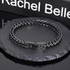 Verano Nuevo Hipopótamo Acero Inoxidable Hip Hop Pulsera de Cadena Cubana para Hombre Hebilla Plegable Agresiva Pulsera Franco