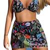 Traje de baño de falda dividida sexy europeo y americano 2025 para mujer Bikini transfronterizo Traje de baño de una pieza Fuente Stock listo