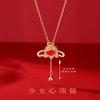 Diseño Original Collar Sensible a la Temperatura de Plata 925, Diseño de Ala Inteligente, Cadena para Clavícula, Joyería de Corazón Femenino, Regalo de San Valentín