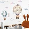Balão de ar quente animal nuvem adesivos de parede para quarto infantil sala de estar decoração de quarto adesivos autoadesivos C104