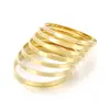 Pulseira Cassia Feminina Popular Lisa com Anel Anel Plano Empilhado Multi-Anel Brilhante Vários Tamanhos Aço Titânio Pulseira Feminina