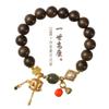 Alto Aceite Alta Densidad Fragancia Agaricus de Kalimantan Cuentas de Buda Magnesita Piel de Fulu Buena Suerte Temperamento Femenino Pulsera Blanca a Juego