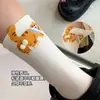 Calcetines de Gato Travieso para Mujer, Calcetines de Tubo Medio Abstractos Lindos con Personalidad Interesante, Estilo Coreano Único, Calcetines de Moda, Dibujos Animados 3D