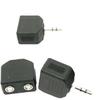 Divisor de audio uno-dos para auriculares de teléfono móvil de 3,5 mm, adaptador uno a dos para ordenador, divisor de enchufe para amantes, venta al por mayor
