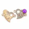 Colgante Corazón de Trébol Doble para DIY, Collar, Pulsera, Dijes, Accesorios de Joyería, Venta Directa de Fábrica, Lote Mixto Disponible para Transfronterizo