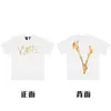 En stock Vlone High Street Big V Mariposa Letra Calavera Esqueleto Limitado Big V Colección Casual Camiseta de Manga Corta para Hombres y Mujeres