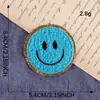 Etiqueta de bordado de computador toalha bordado borda dourada distintivo de rosto sorridente acessórios de vestuário patch adesivo patch tecido bordado patch de tecido