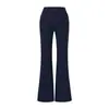 Atacado de Roupas Femininas Transfronteiriças Estilo Europeu e Americano Outono 2025 Novo Estilo Bonito Cruz Alta Elasticidade Calças Casuais Levemente Flare Femininas Cor Lisa
