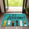 Felpa de Cristal Dibujos Animados Adorables Gafas Pato Amarillo Bienvenido a Casa Felpudo Sala de Estar Dormitorio Sofá Cocina Felpudo