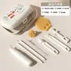 Cepillo de Limpieza Portátil Plegable de Doble Cara para Bebé Set de Cepillos para Botellas Cepillo de Limpieza Salida Cepillo Multifuncional Escurridor