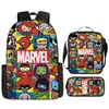 Mochila de Marvel Spider-Man Dibujos Animados Anime Bolsa Escolar Primaria Mochila Bolso de Mano Bolsa Sencilla para Lápices