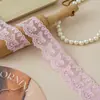 Pinza para el pelo con lazo suave de doble cara colorido de 4 cm de ancho, malla de bordado soluble en agua de seda de leche, accesorios para juguetes