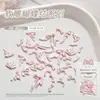 Accesorios para Uñas Artísticas Moño Suave Esculpido Grande y Pequeño Mariposa en Relieve 3D Pajarita Blancas Decoraciones de Uñas Portátiles