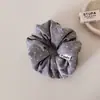Scrunchie doce de bolinhas estilo coreano para mulheres, elástico de cabelo de alta elasticidade que não danifica o cabelo, acessório versátil para rabo de cavalo