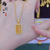Tienda de oro con antiguo ábaco de oro francés en arena, colgante chapado en oro de cobre, collar de mujer de viento nacional, accesorios de joyería de bricolaje, suministro al por mayor