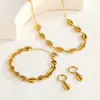 Juego de Joyería Retro de Conchas Europeas y Americanas, Collar, Pulsera, Pendientes, Juego de Tres Piezas, Accesorios de Estilo Ligero de Lujo Costero, Al Por Mayor en Stock