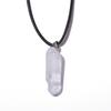Jingde joyería cristal blanco natural columna cristal único prisma hexagonal colgante collar piedra de cristal joyería diy al por mayor