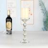 Fabricantes de fuentes, candelabros individuales para bodas europeas, accesorios, artesanías de cristal, candelabros de vidrio y metal, adornos románticos