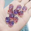 Colorido Vitrificado Rosa Flor Beads Hanfu Headwear Acessórios DIY Hairpin Acessórios Checa Jóias Vitrificadas