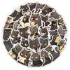 63 Pegatinas de Grafiti de Gatito Negro, Lindo Animal Gato Creativo DIY Carcasa de Teléfono Móvil Equipaje Paquete de Pegatinas Impermeables