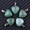 Piedra Natural Jade Colgante en Forma de Corazón de 1.5 cm Collar de Piedra Preciosa en Forma de Corazón Cristalino Colgante de Ágata Personalizado Accesorios de Joyería